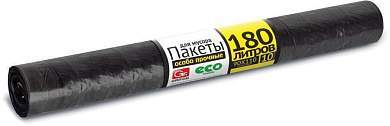 Мешки Для Мусора (Пакеты) 180Л/10Шт, 40Мк, Пвд, Рулон, Черные, 101-036 Grifon (арт. 451898)