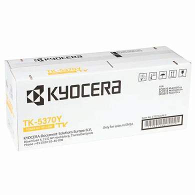 Тонер-картридж KYOCERA (TK-5370Y) ECOSYS PA3500cx/MA3500cix/MA3500cifx, желтый, оригинальный, ресурс 5000 страниц, 1T02YJANL0 (арт. 364459)