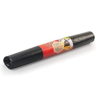Мешки для мусора 120 л, черные, в рулоне 10 шт., ПВД, 25 мкм, 68х102 см, ЭКОНОМ, КОНЦЕПЦИЯ БЫТА "EcoClean", 2630 (арт. 601754)