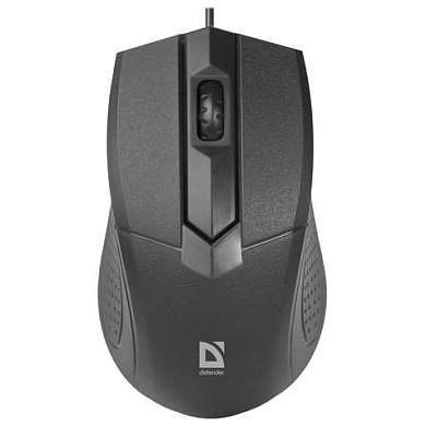 Мышь проводная DEFENDER Optimum MB-270, USB, 2 кнопки + 1 колесо-кнопка, оптическая, черная, 52270 (арт. 512863)