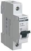 IEK GENERICA автоматический выкл. ВА47-29М 1P 16А 4,5кА х-ка C  MVA21-1-016-C-G (арт. 867886)