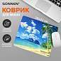 Коврик для мыши SONNEN "BEACH", резина + ткань, 260х220х3 мм, 513294 (арт. 513294)