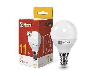 ASD/inHome VC шар P45 E14 11W(1050lm) 3000К 3K 80x45 (без пульсации) 0587 (арт. 687245)