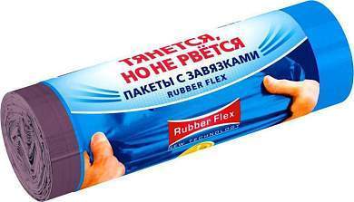 Мешки для мусора с завязками Prestige Rubber Flex 60л/10шт, 25мк, ПВД рулон,голубые 89000 Avikomp (арт. 776789)