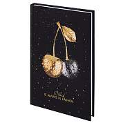 Блокнот А5 134х206 мм, 80 л., твёрдый, клетка, тиснение фольгой, STAFF, "Cherry", 114430 (арт. 114430)