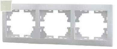 Lezard Мира рамка 3 мест. (б/вст, горизонт.) крем. (PC) 701-0300-148 (арт. 378953)