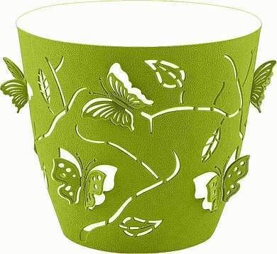 Горшок для цветов Butterflies D=145мм (1,4л) круглый,зеленый PT401210050 Plast Team (аналог 808614) (арт. 836999)