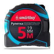 Рулетка измерительная Smartbuy, 5м*19мм, прорезиненный корпус, 2 фиксатора, усиленный зацеп (арт. 384298)
