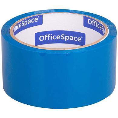 Клейкая лента упаковочная OfficeSpace, 48мм*40м, 45мкм, синяя, ШК (арт. 212007)