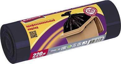 Мешки для мусора Professional 220л/10шт, 39мк, ПВД, рулон, черные, 1899 Avikomp (арт. 776805)