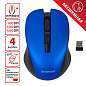 Мышь беспроводная с бесшумным кликом SONNEN V18, USB, 800/1200/1600 dpi, 4 кнопки, синяя, 513515 (арт. 513515)