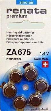 Элемент питания Renata ZA-675 BL6 (арт. 5159)