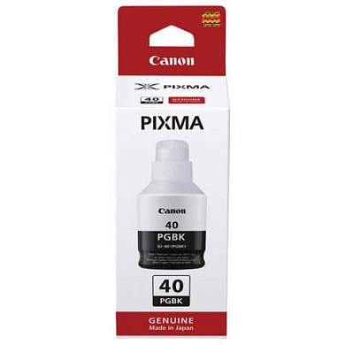 Чернила CANON (GI-40BK) для СНПЧ Pixma G5040/G6040/GM2040, черные, ресурс 6000 страниц, оригинальные, 3385C001 (арт. 363617)
