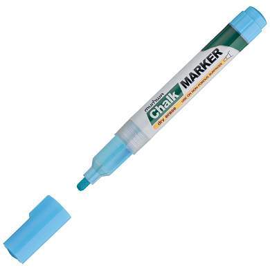 Маркер меловой MunHwa "Chalk Marker" голубой, 3мм, спиртовая основа, пакет (арт. 227221)