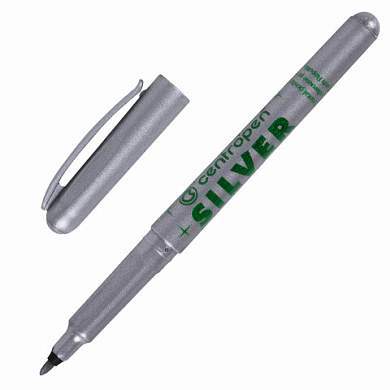 Маркер для декорирования СЕРЕБРЯНЫЙ CENTROPEN, круглый наконечник, 1 мм, 2670, 6 2670 0194 (арт. 152041)
