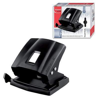 Дырокол MAPED "Essentials Metal", металлический, большой, на 35 листов, черный, 403411 (арт. 224925)