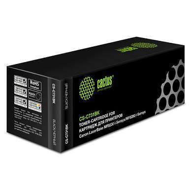 Картридж лазерный CACTUS (CS-C731BK) для CANON LBP7100/7110/MF8230/8280, черный, ресурс 1400 стр. (арт. 362722)