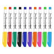 Маркеры для ткани 10 ЦВЕТОВ, TEXTILE MARKER, несмываемые, круглый наконечник 1-3 мм, BRAUBERG, 152656 (арт. 152656)