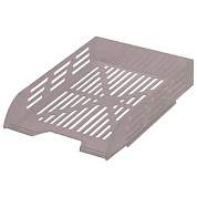 Лоток горизонтальный для бумаг BRAUBERG ECO, 330х245х65 мм, сетчатый, дымчатый, 239012 (арт. 239012)