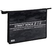Папка для тетрадей 2 отделения А4 ArtSpace "Ninja", пластик, фольга, на молнии (арт. 331422)