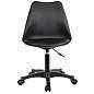 Кресло стул BRABIX "Eames MG-310 PL", пластик черный, экокожа черная, 532927 (арт. 532927)