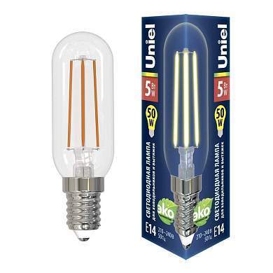 Uniel лампа светодиодн.для холодильников и вытяжек 5W(510lm) 3000K 2K 82x25 LED-Y25-5W/3000K/E14/CL (арт. 767393)