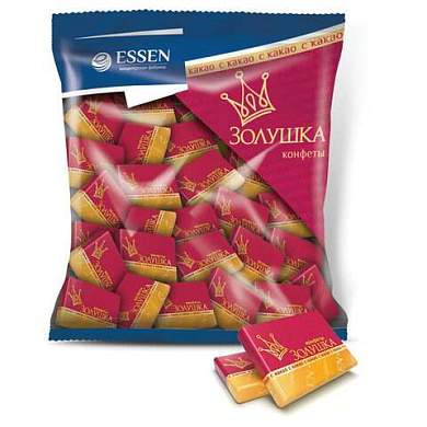 Конфеты шоколадные ESSEN "Золушка" мини-плитки с какао, 1000 г (арт. 624216)