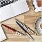 Набор Parker "Jotter London": шар. ручка Blue + гел. ручка Stainless Steel, 1,0мм, кнопочн., блистер (арт. 347617)
