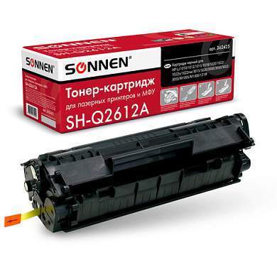 Картридж лазерный SONNEN (SH-Q2612A) для HP LaserJet 1018/3052/М1005, ВЫСШЕЕ КАЧЕСТВО, ресурс 2000 стр., 362425 (арт. 362425)