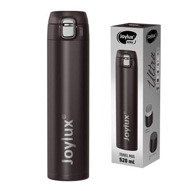 Термокружка 520 мл JOYLUX (ДЖОЙЛЮКС) ULTRA BROWN, нержавеющая сталь SUS304, коричневый матовый, 700279 (арт. 700279)