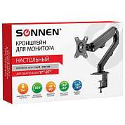 Кронштейн для монитора настольный VESA 75х75, 100х100, 17"-27", до 7 кг, SONNEN MOTION, 455944 (арт. 455944)