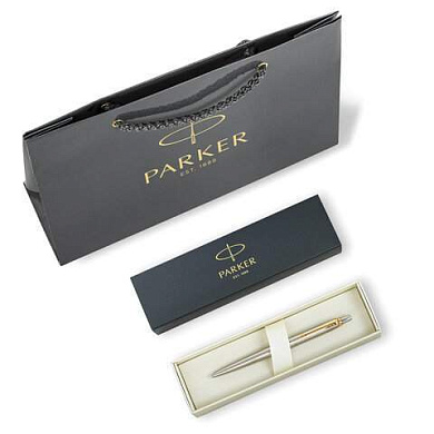Ручка шариковая PARKER "Jotter Core Stainless Steel GT", пакет, 880887 (арт. 880887)