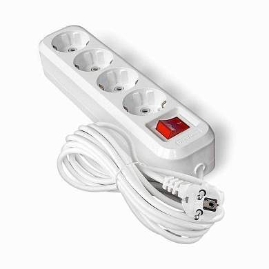 Universal Сет. Удл. Пвс 3Х1 4 Роз. 5 М 16А Земля, Выкл. (Корпус Abs) S-304 1991 (арт. 240803)