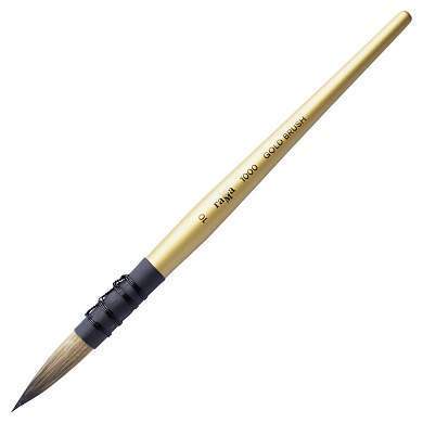Кисть художественная синтетика Гамма "GOLD BRUSH", круглая №10, французское крепление, короткая ручка (арт. 366870)
