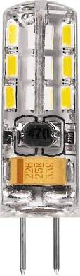 Feron G4 12V 2W(170Lm) 6400K 6K Прозрачная 36X10 Lb-420 25859 (арт. 619976)