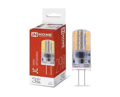 ASD/inHome VC JC G4 12V 3W(290lm) 4000К 4K 38x13 (без пульсации) 6021 (арт. 817838)