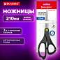 Ножницы BRAUBERG "NUMBER ONE", 210 мм, черные, 3-х сторонняя заточка, эргономичные ручки, 238850 (арт. 238850)