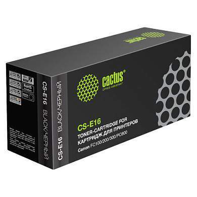 Картридж лазерный CACTUS (CS-E16) для CANON FC-108/128/PC750/880, ресурс 2000 стр. (арт. 361993)