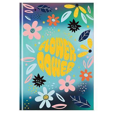Ежедневник недатированный А5, 160л., 7БЦ, BG "Flower power", глянцевая ламинация (арт. 358191)