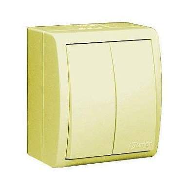 Simon 15 Aqua выкл. ОУ 1 мест. 2 кл. сл. кость (поликарб. осн., IP54) 1594398-031 (арт. 566046)