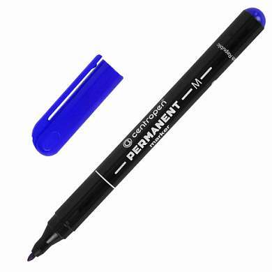 Маркер перманентный CENTROPEN 2846, СИНИЙ, тонкий наконечник, 1 мм, 6 2846 9406 (арт. 150206)