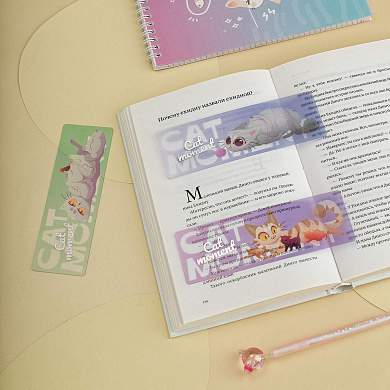 Закладки для книг, 3шт., 135*45мм, MESHU "Сat moment" (арт. 374013)
