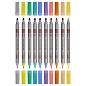 Фломастеры двусторонние Faber-Castell, 10 паст.цв., смываемые, пластик.уп., европодвес (арт. 375102)