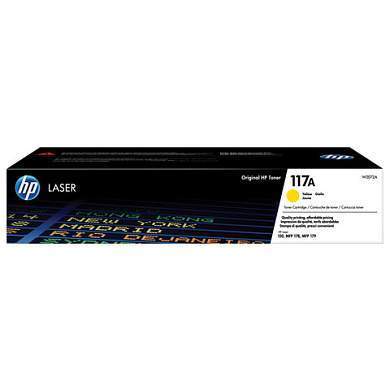 Картридж лазерный HP (W2072A) для HP Color Laser 150a/nw/178nw/fnw, №117A, желтый, оригинальный, ресурс 700 страниц (арт. 363309)