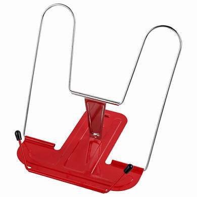 Подставка для книг и учебников BRAUBERG LINE+, металлическая, красная, европодвес, 238070 (арт. 238070)