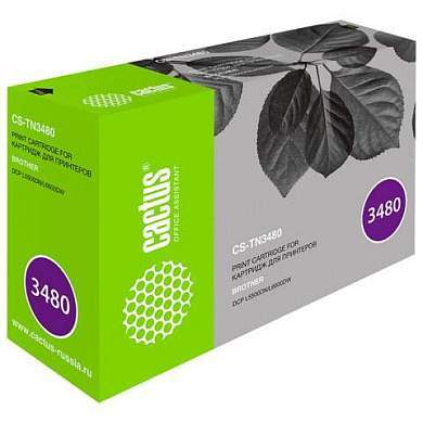 Картридж лазерный CACTUS (CS-TN3480) для Brother L5500/L6600/L5200/L6400/L5750/L6900, ресурс 8000 страниц (арт. 363666)