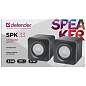 Колонки компьютерные DEFENDER SPK-33, 2.0, 5 Вт, 3,5 мм джек, пластик, черные, 65633 (арт. 513814)