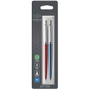Набор Parker "Jotter London": шар. ручка Red + гел. ручка Blue, 1,0мм, кнопочн., блистер (арт. 347616)