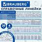 Линейки пластиковые 20 см справочные BRAUBERG, НАБОР 4 шт., для 5-11 классов, пенал, 210894 (арт. 210894)