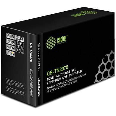 Картридж лазерный CACTUS (CS-TN2375) для BROTHER HL-L2300DR/2340DWR/DCP-L2500, ресурс 2600 стр. (арт. 362685)